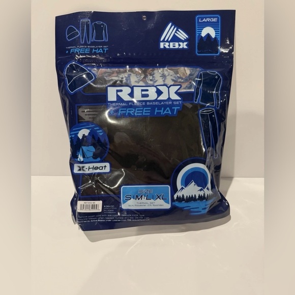 RBX Other - Men's Thermal Fleece Top, Pants and Hat